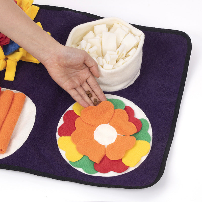 60*40cm Durable Interactive Dog Feeding Mat Puzzle Toys Foraging Skills Mat for Cats Dogs 60*40cm Durable Interactive Dog Feeding Mat Puzzle Toys Foraging Skills Mat for Cats Dogs